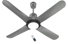Havells Libeccio BLDC UL- 1200mm ABS Blades RF remote 4 blade Underlight Ceiling Fan (Slate) H-305