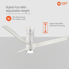 Orient Aeroslim 48" BLDC Motor (Marble White) O-136