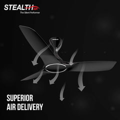 Havells Stealth Air 50"- Ceiling Fan (Metallic Black) H-306