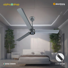 Atomberg Renesa+ 48" 35W BLDC motor Energy Saving Anti-Dust Speed Indicator Light  Ceiling Fan with Remote Control (Sand Grey) AT-123