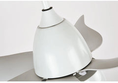 Breezelux Alpha 36" Modern Decorative Silent ABS Blade Underlight with Remote Ceiling Fan (White) BL-2066-WH