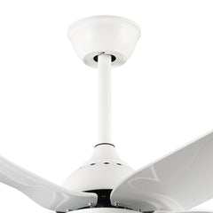 Breezelux Alpha 48" Modern Decorative Silent ABS Blade Underlight with Remote Ceiling Fan (White) BL-2736-W