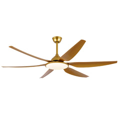 Breezelux Alpha 66" Modern Decorative Silent ABS Blade Underlight with Remote Ceiling Fan (Golden) BL-2740-G