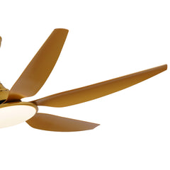 Breezelux Alpha 66" Modern Decorative Silent ABS Blade Underlight with Remote Ceiling Fan (Golden) BL-2740-G