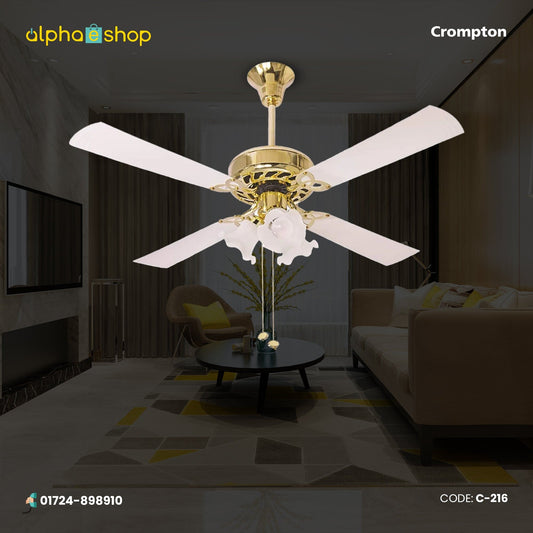 Crompton Uranus 48" Decorative Ceiling Fan with Lights (Ivory) C-216