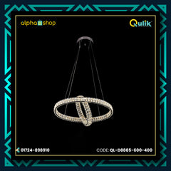 Qulik Mid Ring Orbital Luxury LED Crystal Chandelier Pendant Light (QL-D8885-600-400)