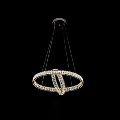 Qulik Mid Ring Orbital Luxury LED Crystal Chandelier Pendant Light (QL-D8885-600-400)