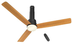 Havells Elio Prime UL - 1200mm 100% Copper BLDC RF Remote four mode Ceiling Fan (Pine Wood Matte Black) H-303