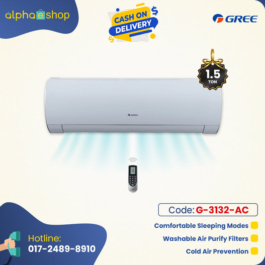 Gree GS-18NFA410 air conditioner mounted on a living room wall, effectively cooling the space.