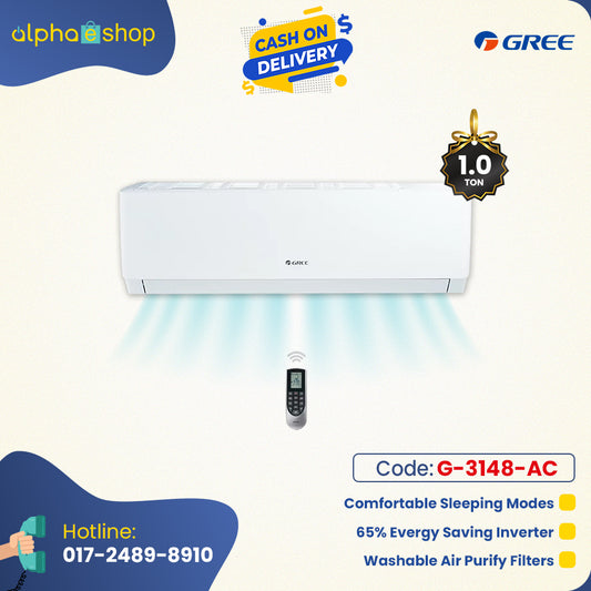 Gree GS-12XPUV32 air conditioner unit mounted on a bedroom wall, effectively cooling the space with purified air circulation.