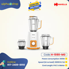 Havells Supermix 500W Mixer Grinder H-1080-MG