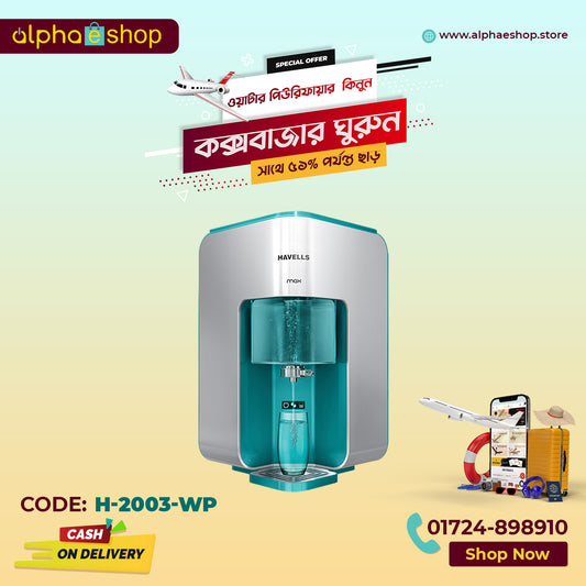 Havells Max RO+UV Water Purifier - 7L, ( Sea Green ) H-2003-WP