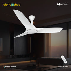 Havells Stealth Air 48" BLDC Energy Savings Remote Ceiling Fan (White)  H-287