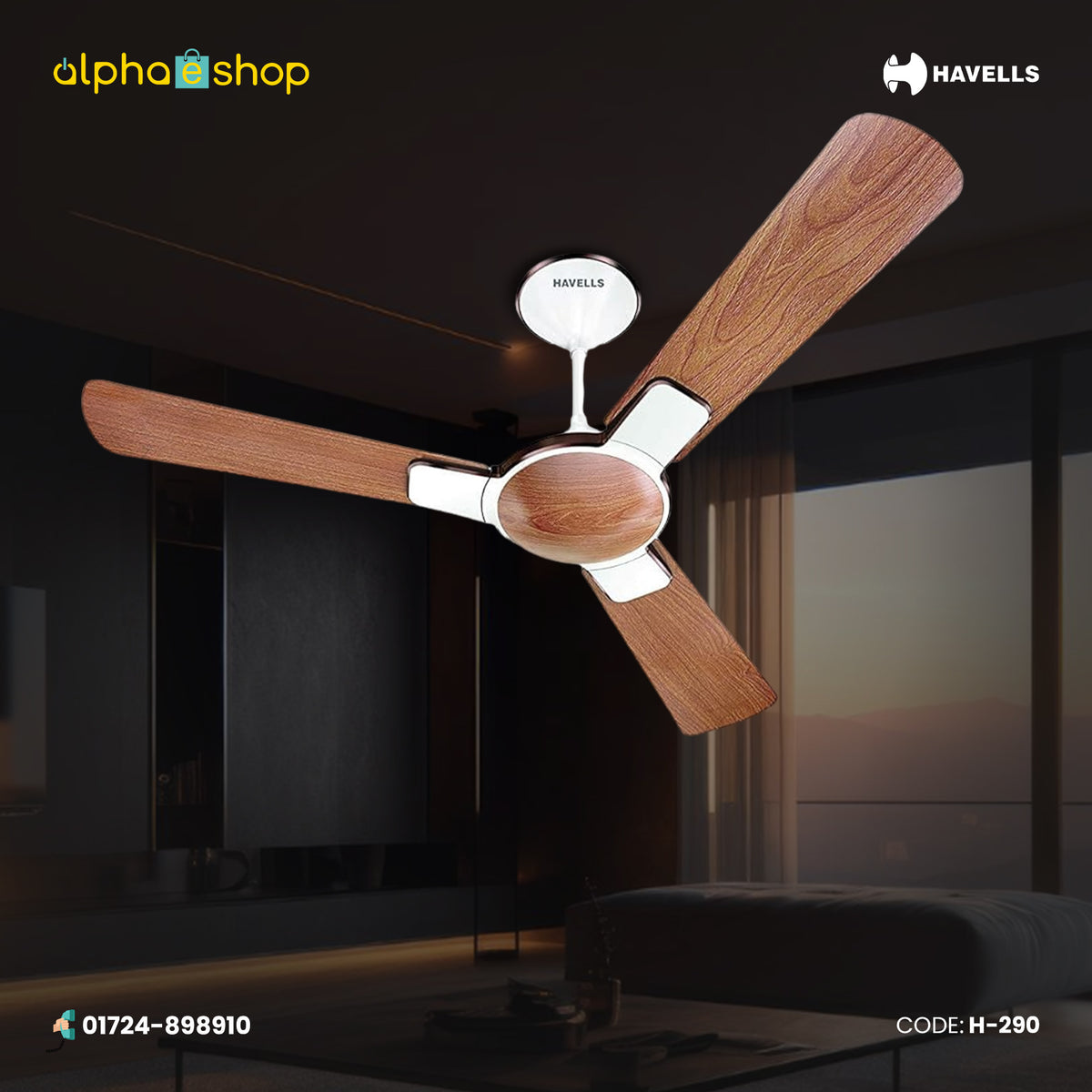 Havells ENTICER 56" Ceiling Fan ( Vineer ) H-290