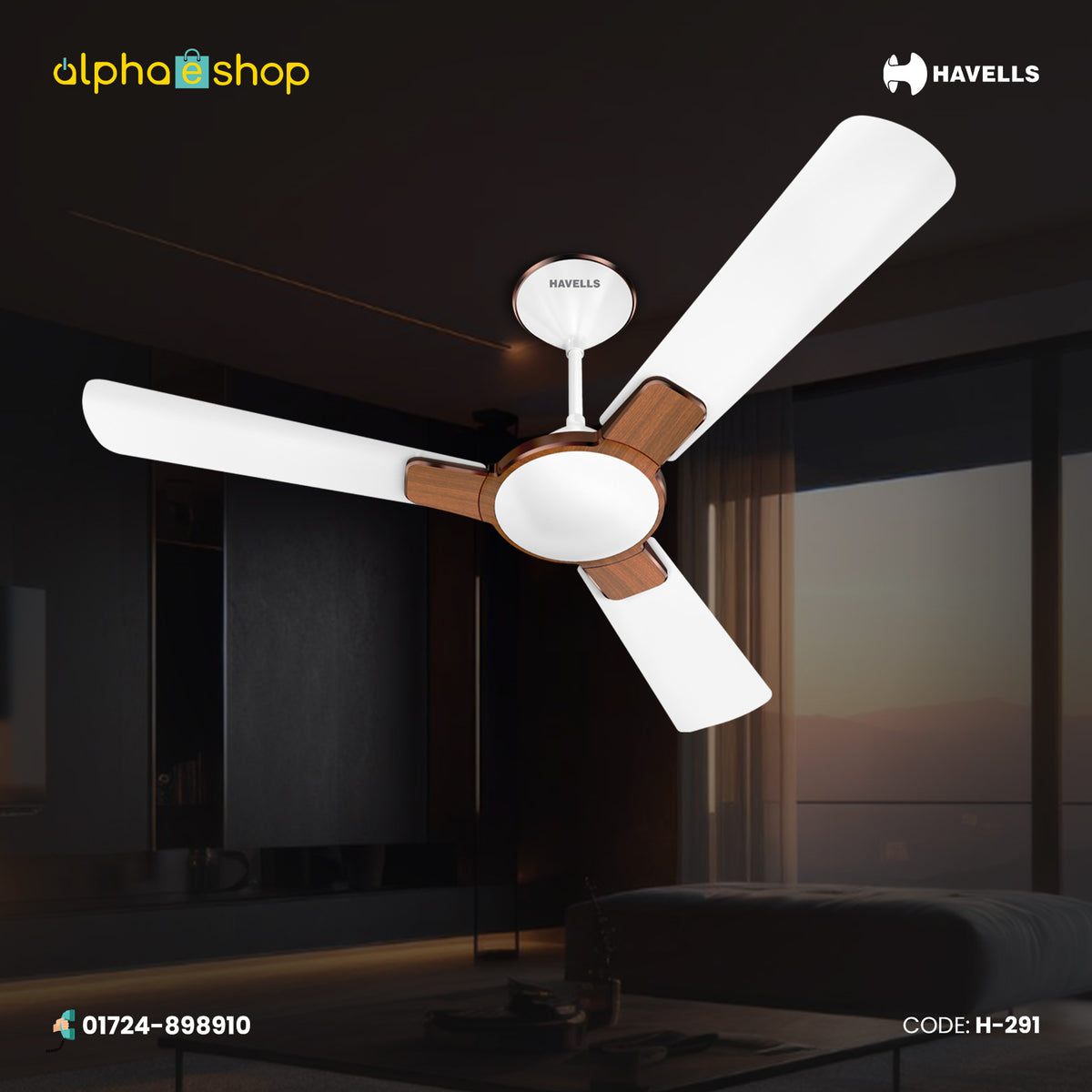 Havells ENTICER WOOD 56" Ceiling Fan ( Rosewood ) H-291