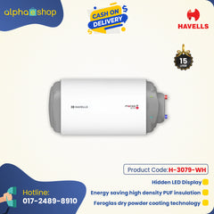 Havells Monza Slim I Right Side Storage Water Heater (Geyser) 15 Litter (H-3079-WH)