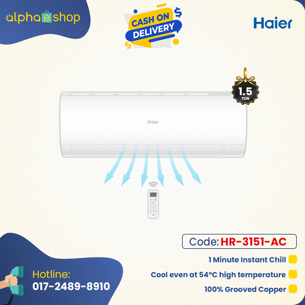 Haier HSU-18 Turbo Cool (PA) (1.5 Ton AC Non-Inverter) - HR-3151-AC