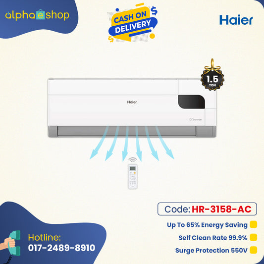 Haier HSU-18 Energy Cool (INV) QE) - 1.5 Ton Inverter AC - HR-3158-AC