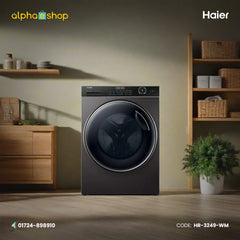 Haier 12Kg Front Loading Washing Machine (Gray) HR-3249-WM