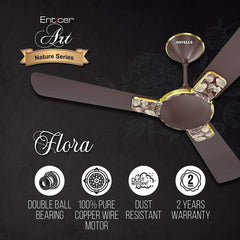 Havells ENTICER ART - ES Flora  Nature Series 48 Inch Ceiling Fan (Espresso Brown) H-289