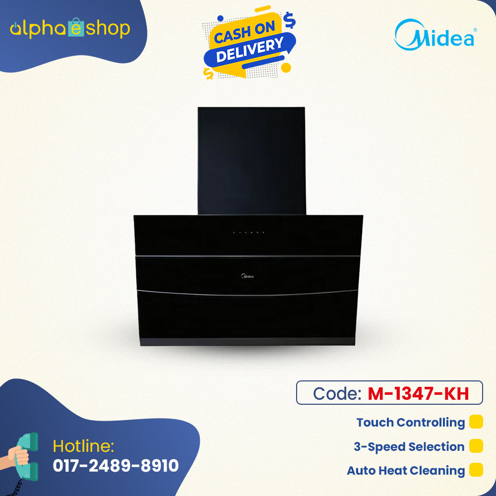 Midea Cooker Hood 36" Heat Auto Clean B87 (Black) M-1347-KH