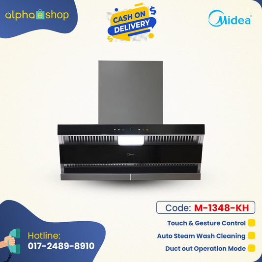 Midea Cooker Hood 36" Steam Wash CQ5 (Black) M-1348-KH