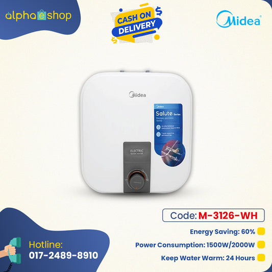 Midea Water Heater 15 Ltr D15-VI (White) M-3126-WH