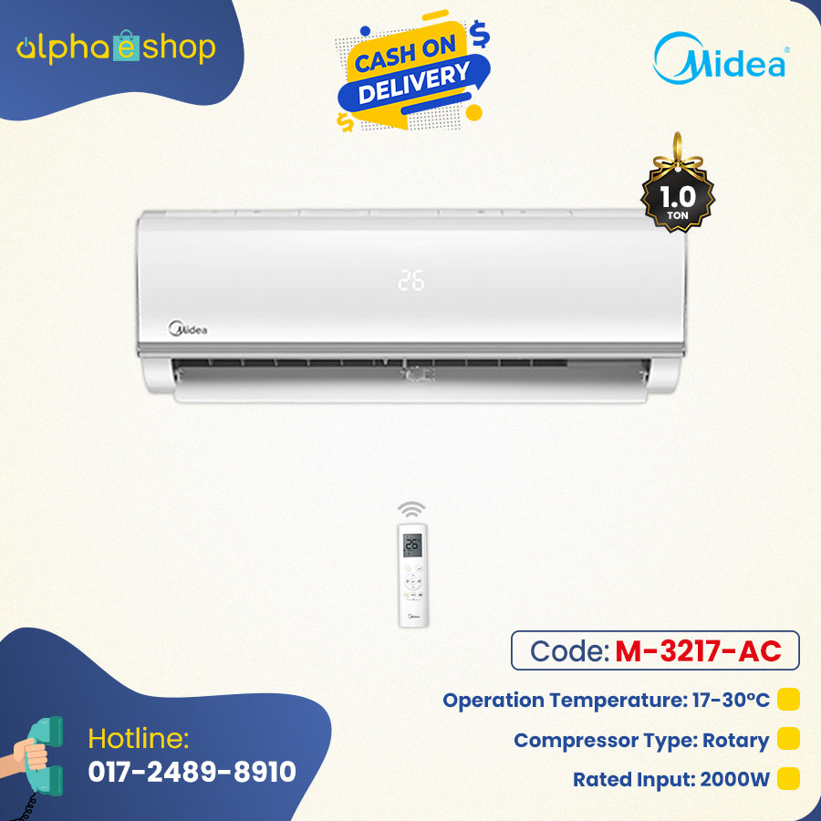 Midea Cooling MSI-12CRN - 1 Ton Inverter AC (White) M-3217-AC