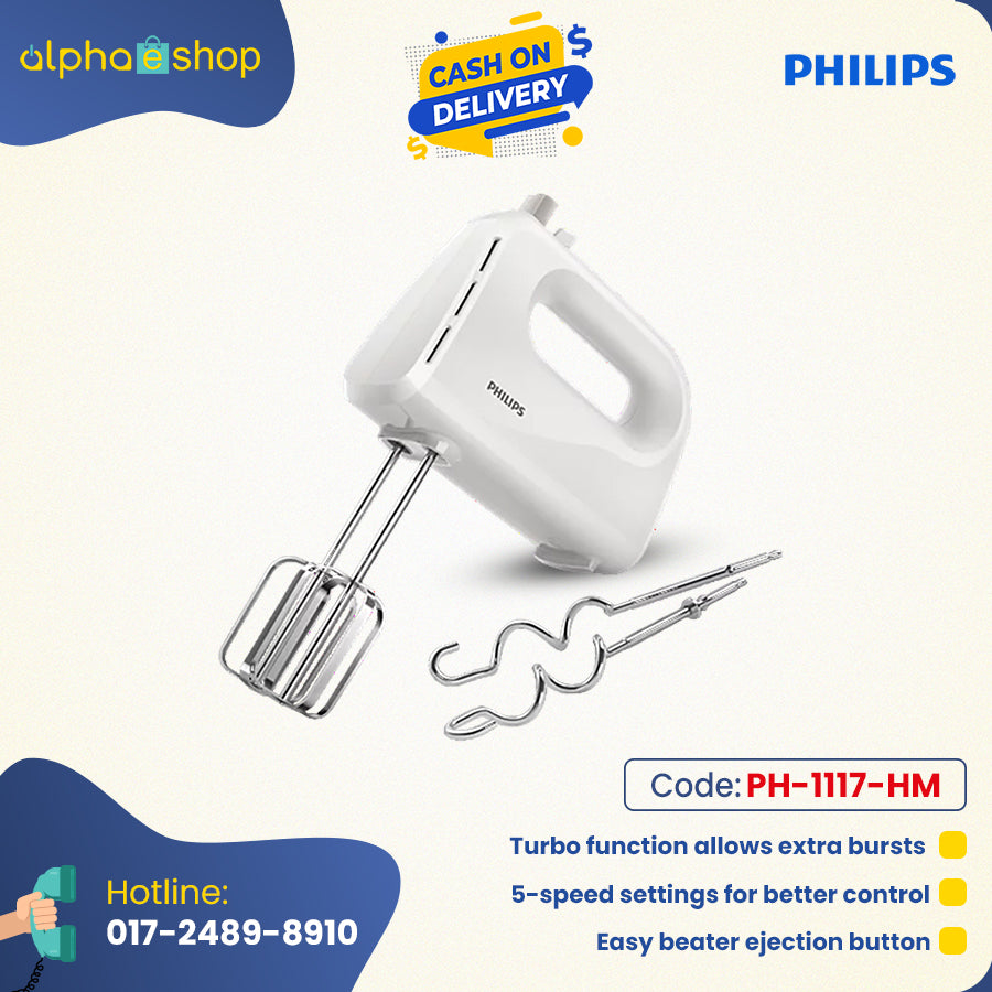 Philips HR3705/20 Daily Collection Hand Mixer | Egg Beater PH-1117-HM