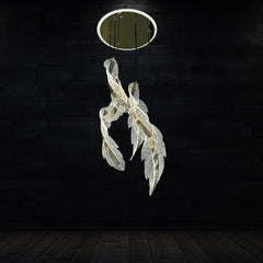 Qulik Modern Leaf Crystal Dropping Hanging Light (QL-202)