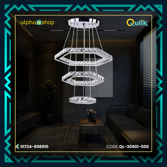 Qulik Modern Chandelier Decorative 3-Layer Fountain LED Ceiling Light (QL-30901-500)