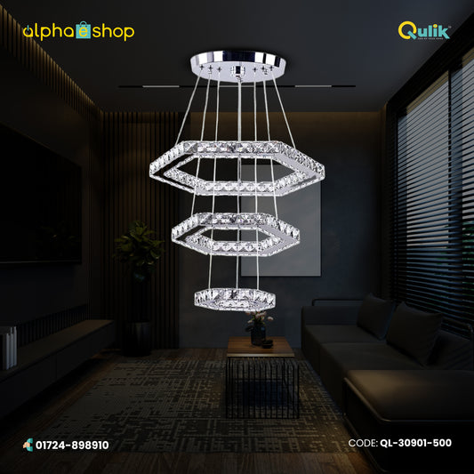 Qulik Modern Chandelier Decorative 3-Layer Fountain LED Ceiling Light (QL-30901-500)