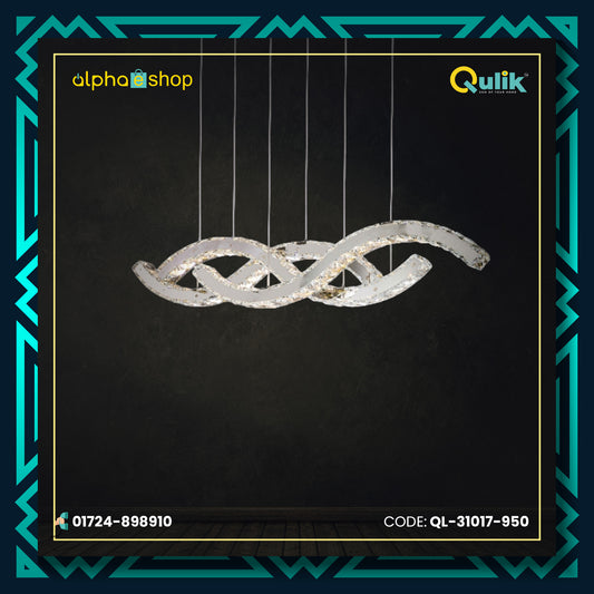 Qulik Modern Chandelier Decorative Hanging Wave Shape LED Ceiling Light (QL-31017-950)