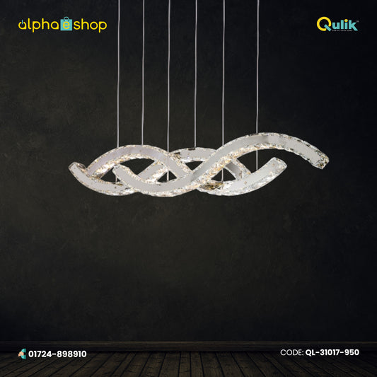 Qulik Modern Chandelier Decorative Hanging Wave Shape LED Ceiling Light (QL-31017-950)