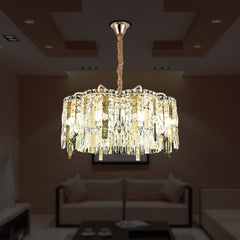 Qulik Luxury Modern Crystal Chandelier 3 color LED Ceiling Light (QL-3361-600)