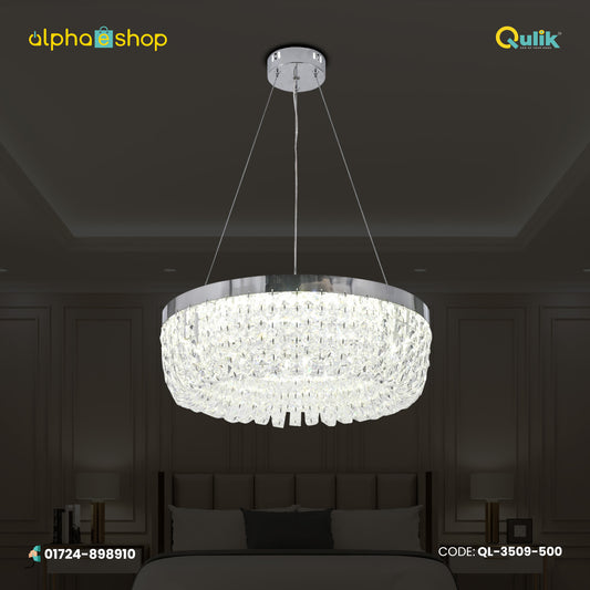 Qulik Modern Chandelier Decorative Hanging Octagonal Beads Shape LED Ceiling Light (QL-3509-500)