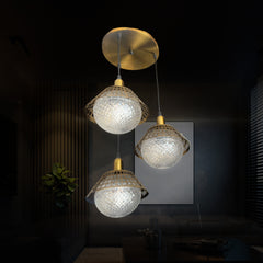 Qulik Modern Crystal Halo Trio Pendant Hanging Lights (QL-52O1-3)