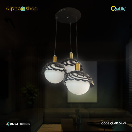 Qulik Modern Luna Wave Pendant Trio Hanging Lights (QL-5204-3)