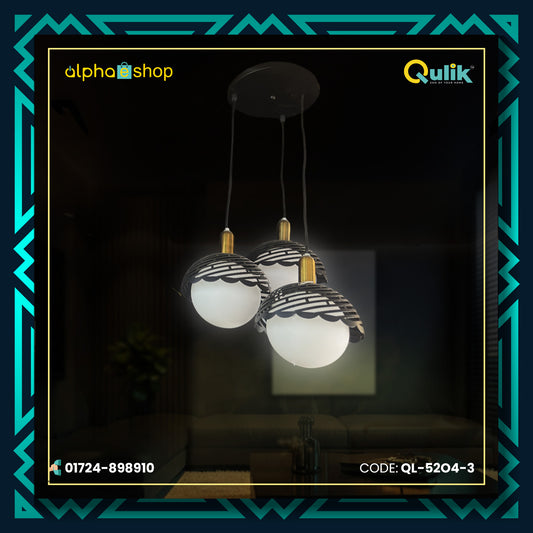 Qulik Modern Luna Wave Pendant Trio Hanging Lights (QL-5204-3)