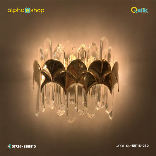 Qulik Modern Wall Lamp Basket Gold Plated Crystal Wall Appliques (QL-55115-260)