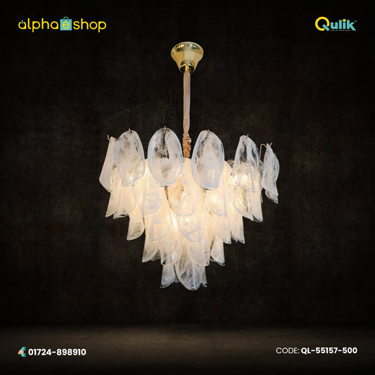 Qulik Modern Luxury Leaf Chandelier 5 Layer With Adjustable Hanging Length (QL-55157-500)