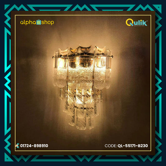 Qulik Modern Wall Lamp Basket Gold Plated Crystal Wall Appliques (QL-55171-B230)