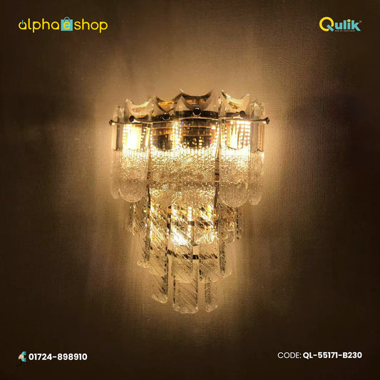 Qulik Modern Wall Lamp Basket Gold Plated Crystal Wall Appliques (QL-55171-B230)