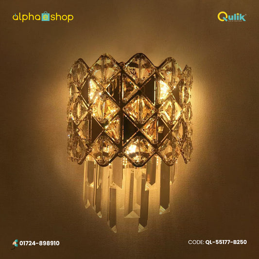 Qulik Modern Wall Lamp Basket Gold Plated Crystal Wall Appliques (QL-55177-B250)