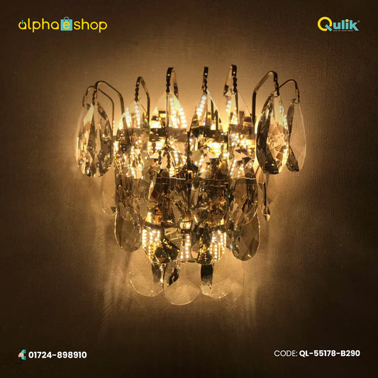 Qulik Modern Wall Lamp Basket Gold Plated Crystal Wall Appliques (QL-55178-B290)