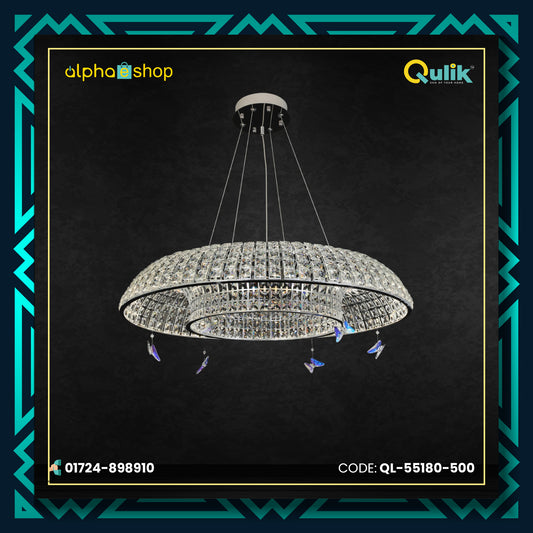 Qulik Allure Circle Hanging Pendant Crystal Chandelier (QL-55180-500)