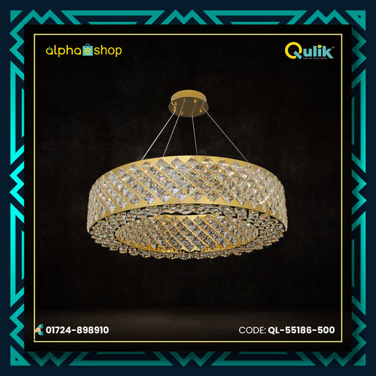 Qulik Modern Luxury Decorative Crystal Ring Pendant Chandelier For Living Room(QL-55186-500)