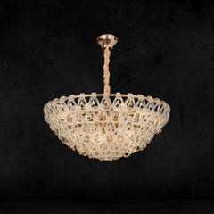 Qulik Modern Crystal Chandelier Decorative Pendant Hanging Six layer 3 color LED Ceiling Light (QL-55190-600)