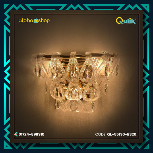 Qulik Modern Wall Lamp Basket Gold Plated Crystal Wall Appliques (QL-55190-B320)