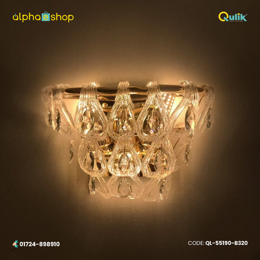 Qulik Modern Wall Lamp Basket Gold Plated Crystal Wall Appliques (QL-55190-B320)